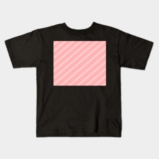 Diagonal lines - pink. Kids T-Shirt